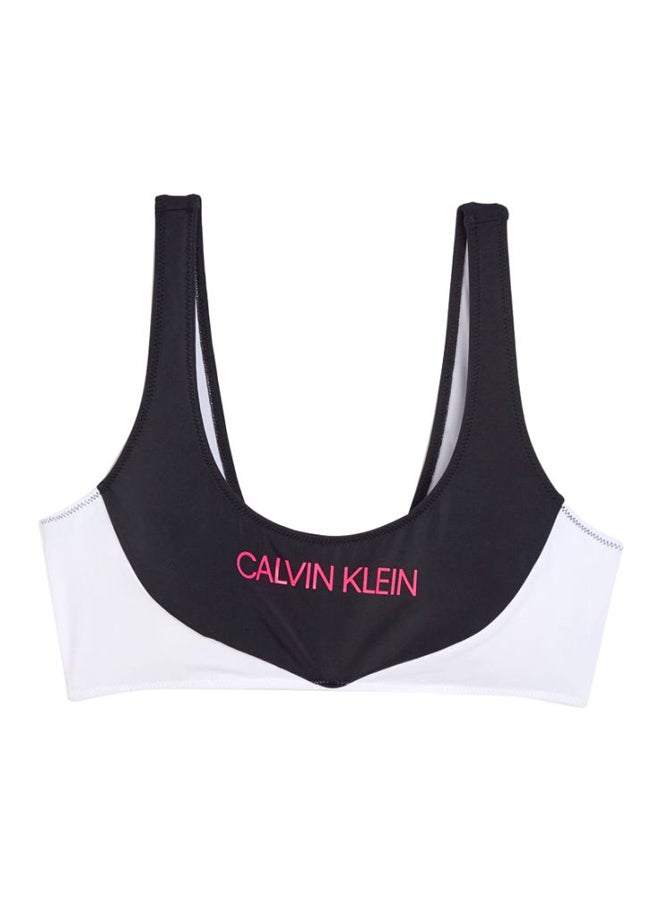 CALVIN KLEIN Bikini Bralette Black/White/Pink - Image 1