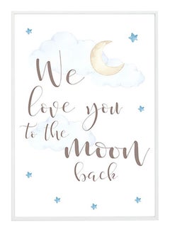 DECOREK Balloon Printed Canvas Painting Brown/White/Blue 57 x 71 x 4.5cm  - Image 1