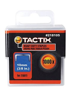 Tactix Tactix Staples 8mm for Staple Guns and Staplers, Ideal for Upholstery, Crafts, General Repairs, 5/16Inch Leg Length, Reliable HD Narrow Crown, 1000PC- 218103 Silver  - Image 2