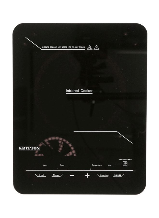 KRYPTON - Electric Infrared Glass Ceramic Cooker with Digital LED Display, Timer Setting - Automatic turn off function, Touch Screen Controls and Lock Settings 2000 W KNIC6150 Black/White - Image 1