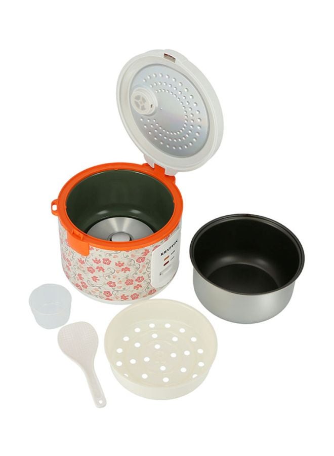 KRYPTON Electric Rice Cooker With Steamer KNRC6022 White/Orange  - Image 3