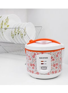 KRYPTON Electric Rice Cooker With Steamer KNRC6022 White/Orange  - Image 5