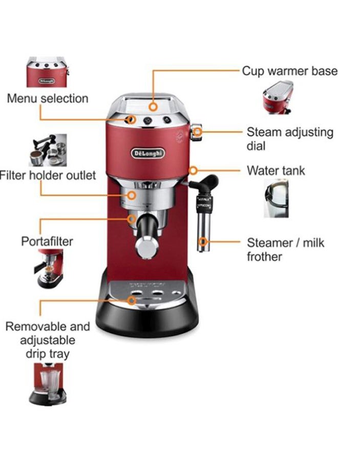 De'Longhi Espresso & Coffee Maker 1.1 L 1350.0 W EC 685.R Red/Silver/Black - Image 3