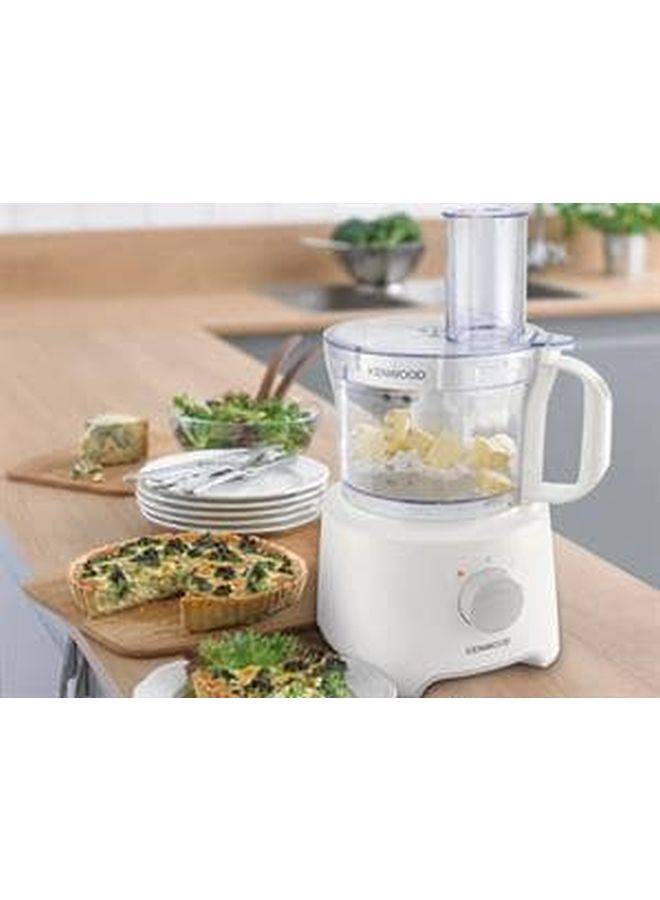 Food Processor, Bowl, 1.7L Blender Bowl, 6 Processing Tools, Blender, Whisk, Dough Maker, Citrus Juicer 2.1 L 800 W OWFDP303WH White