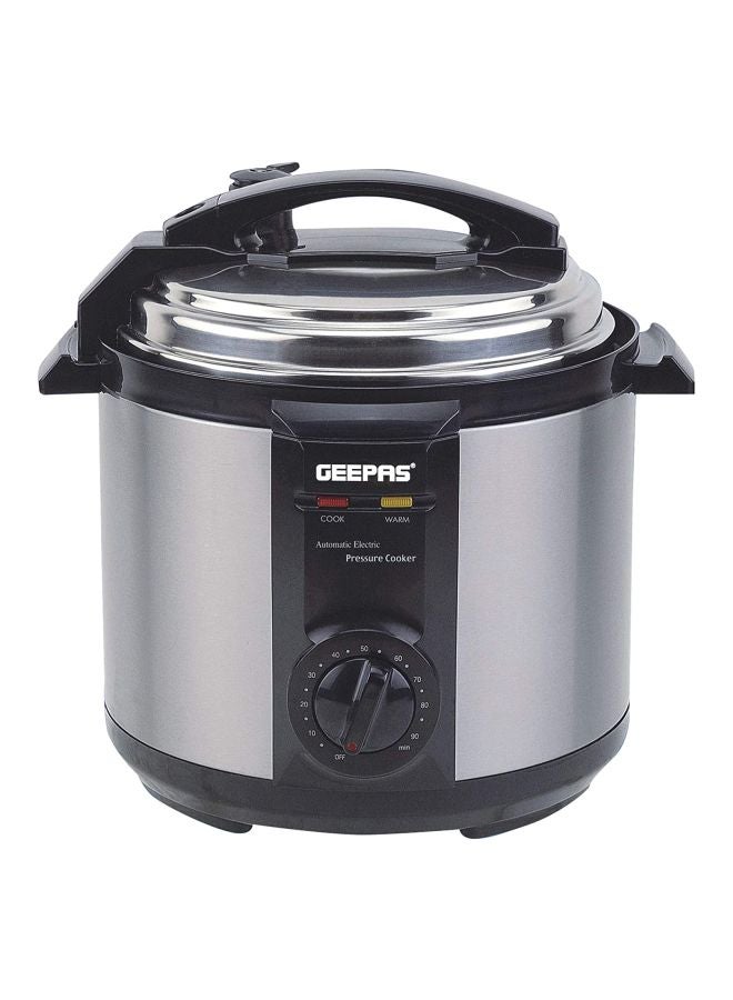 GEEPAS Electric Pressure Cooker | Non-Stick Coating Inner Pot | Keep Warm Function | Stainless Steel Cooker | Cool Touch Body | Timer Function 6.0 L GPC307 Silver/Black  - Image 1