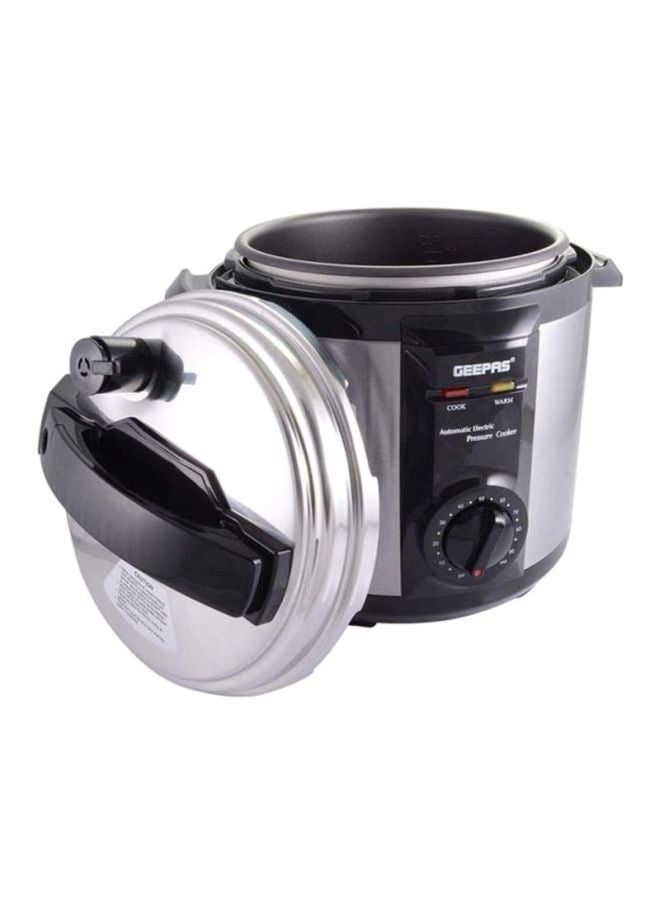 GEEPAS Electric Pressure Cooker | Non-Stick Coating Inner Pot | Keep Warm Function | Stainless Steel Cooker | Cool Touch Body | Timer Function 6.0 L GPC307 Silver/Black  - Image 3
