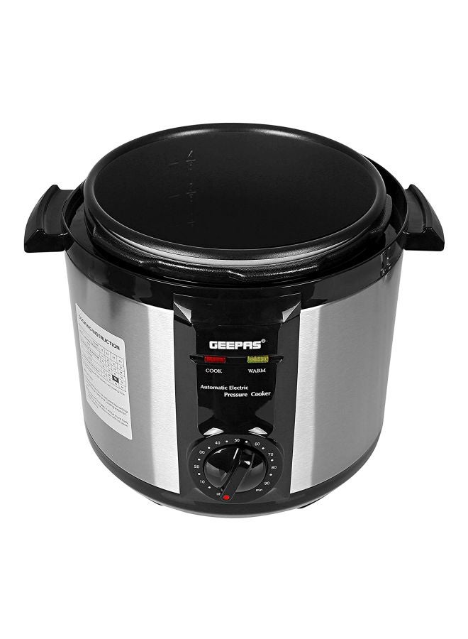 GEEPAS Electric Pressure Cooker | Non-Stick Coating Inner Pot | Keep Warm Function | Stainless Steel Cooker | Cool Touch Body | Timer Function 6.0 L GPC307 Silver/Black  - Image 4