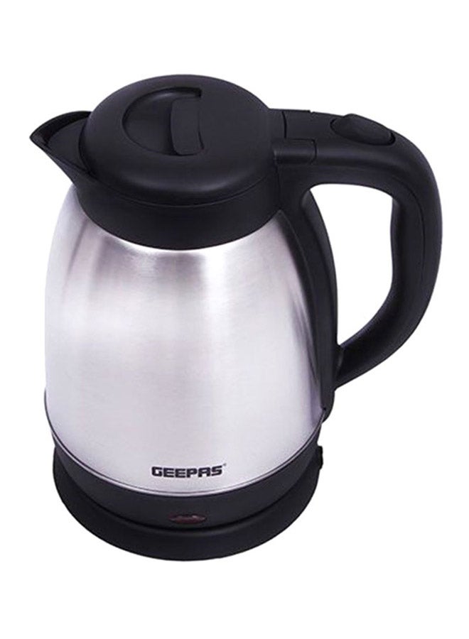 GEEPAS - Stainless Steel Kettle, Double Shell Structure, GK5459 | 1.5L Boil Dry Protection Kettle | Automatic Cut Off | Hidden Heating Element | 360 Cordless Jug Kettle 1500 ml 1400 W GK5459 Silver/Black - Image 1