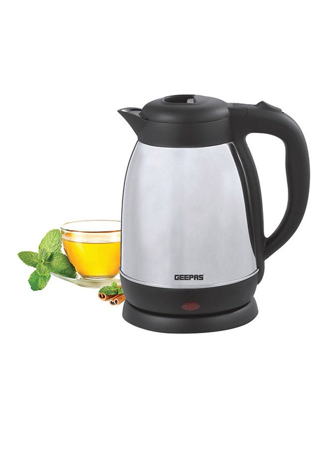 GEEPAS - Stainless Steel Kettle, Double Shell Structure, GK5459 | 1.5L Boil Dry Protection Kettle | Automatic Cut Off | Hidden Heating Element | 360 Cordless Jug Kettle 1500 ml 1400 W GK5459 Silver/Black - Image 1