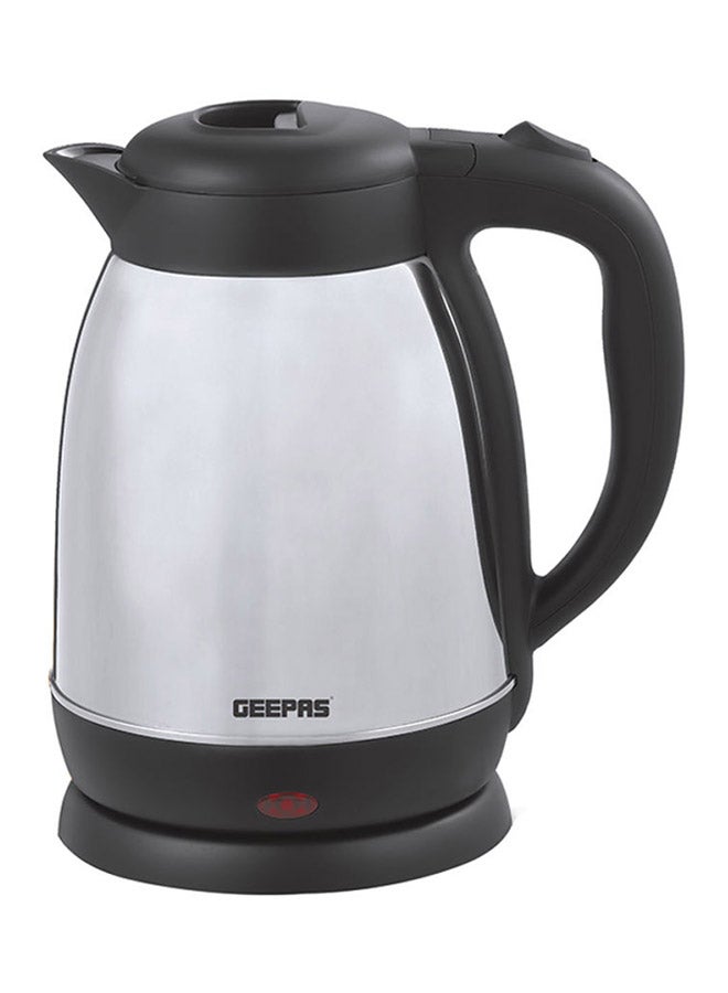 GEEPAS - Stainless Steel Kettle, Double Shell Structure, GK5459 | 1.5L Boil Dry Protection Kettle | Automatic Cut Off | Hidden Heating Element | 360 Cordless Jug Kettle 1500 ml 1400 W GK5459 Silver/Black - Image 1