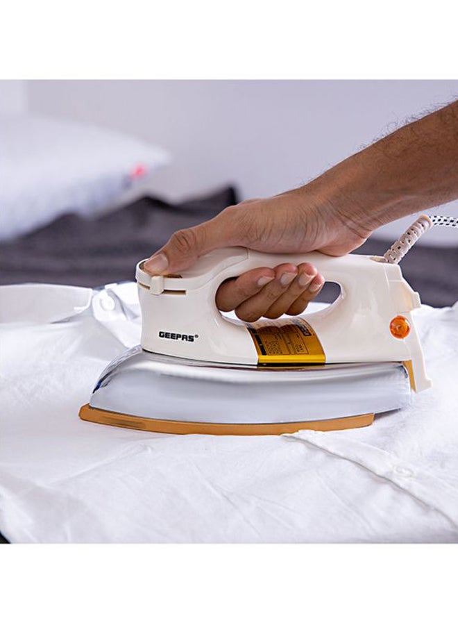 GEEPAS - Automatic Dry Iron - Automatic Dry Iron -  Durable Teflon Plated Sole Plate| Auto Shut Off, Temperature Setting Dial 1200.0 W GDI2771 Cream - Image 1