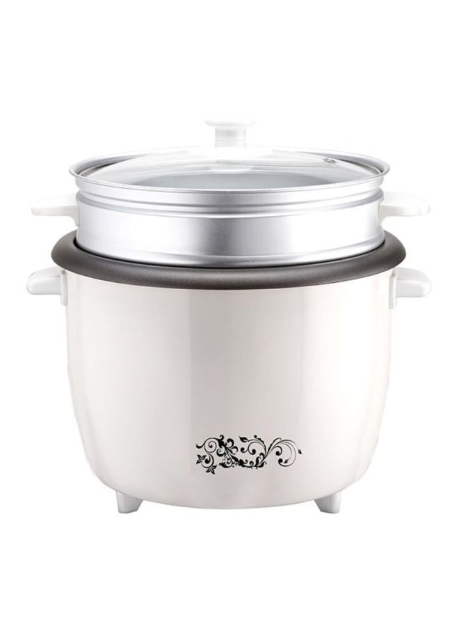 كراون لاين جهاز طهي أرز مع جهاز طهي بالبخار 1 L 300 W RC-168 أبيض  - Image 3