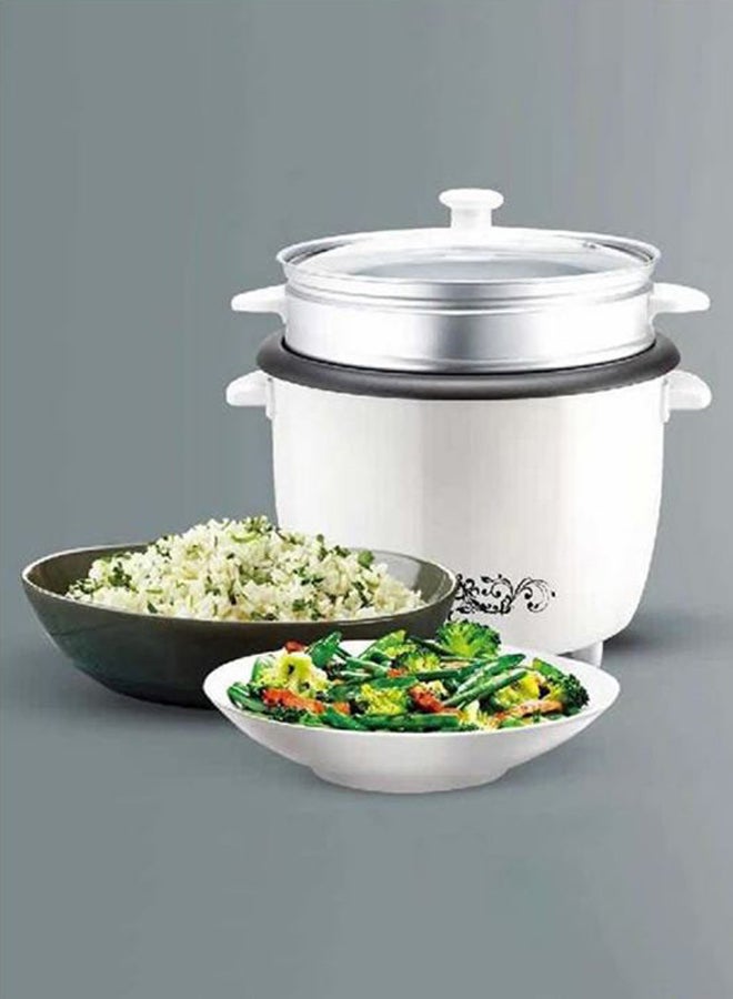 كراون لاين جهاز طهي أرز مع جهاز طهي بالبخار 1 L 300 W RC-168 أبيض  - Image 5