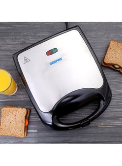 4 Slice Sandwich Maker- Automatic Temperature control- GST5391-  1100W Cooks Delicious Crispy Sandwiches - Cool Touch Handle, Non-Stick Plate - Breakfast Sandwiches & Cheese Snack 1100 W GST5391 Silver/Black - v1607613083/N11043712A_7