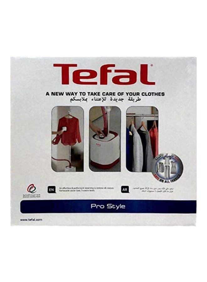 PRO STYLE Upright Garment Steamer, Convenient, Lareg Capacity 1.5 L 1700.0 W IT3400M0 White/Red