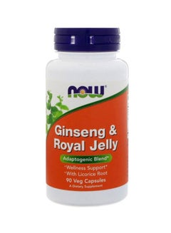 Ginseng And Royal Jelly Dietary Supplement  - 90 Veg Capsules