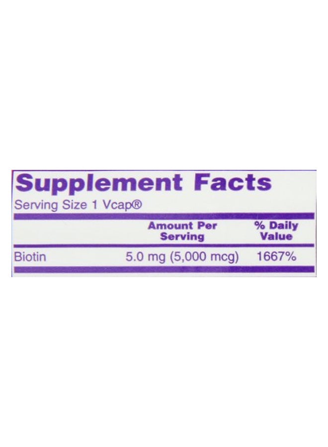 Now Foods - Biotin 5,000 Mcg - 60 Veg Capsules - Image 1