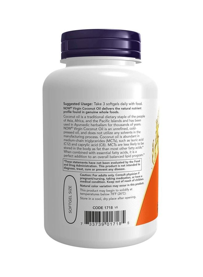 Now Foods Virgin Coconut Oil - 120 Softgels - Image 3