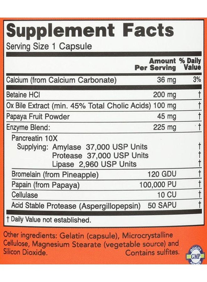Now Foods - Super Enzymes Digestion Supplements - 90 Capsules - Image 1