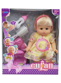 FISHER A Girl Toy With A Hair Brush Blow Dryer Baby Doll 