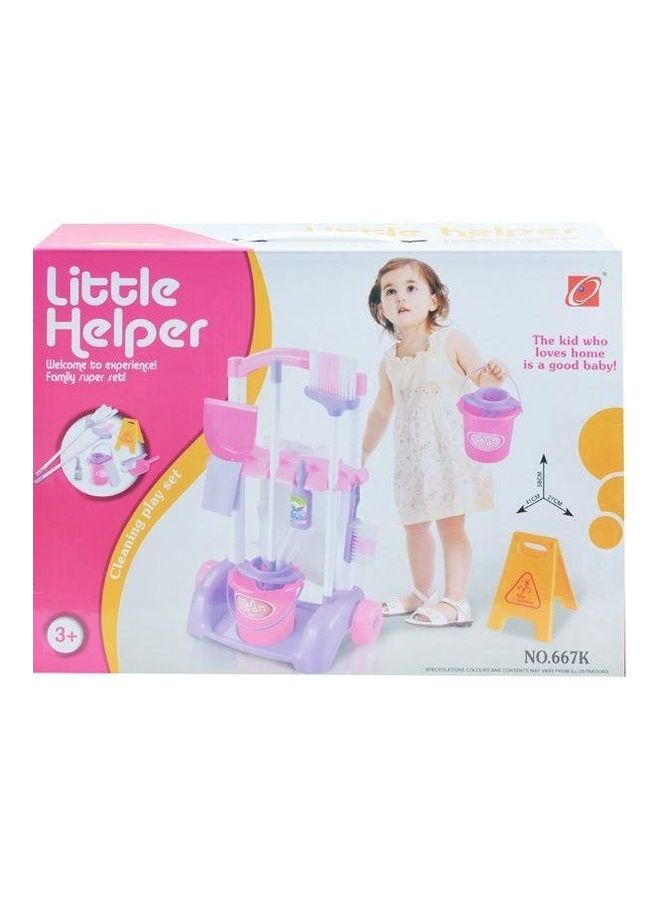 Little Helper Toy For Girls With Some Cleaning Tools Trolly Cleaning Toy