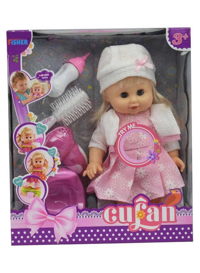 FISHER A Toy With a Hair Brush Blow Dryer Baby Doll
