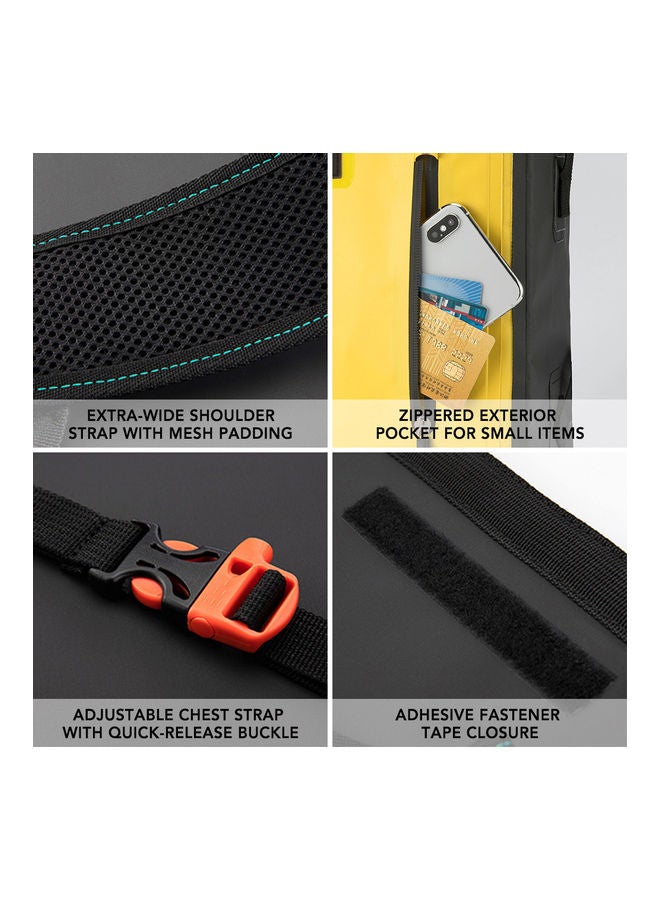 Generic 25L Large Capacity PVC Backpack Roll Top Waterproof Dry Bag 40.00*5.00*30.00cm  - Image 3