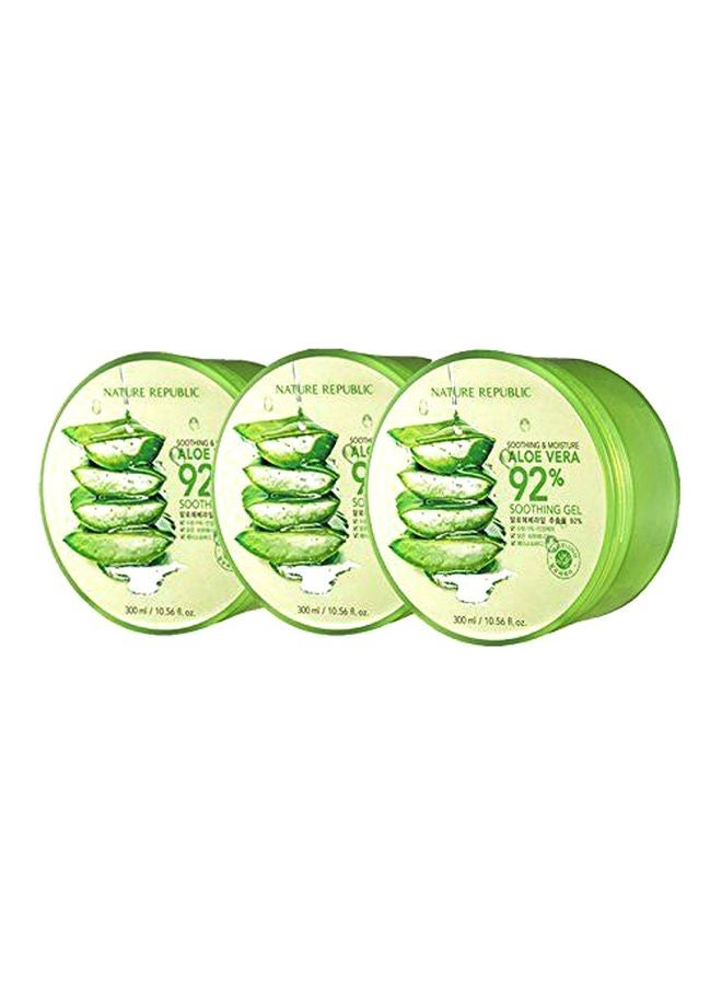 NATURE REPUBLIC - Pack Of 3 Aloe Vera Soothing And Moisture Gel 900ml - Image 1