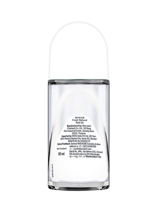 نيفيا مزيل عرق فريش ناتشورال ببكرة دوارة شفاف/ أبيض 50ملليلتر - Image 2
