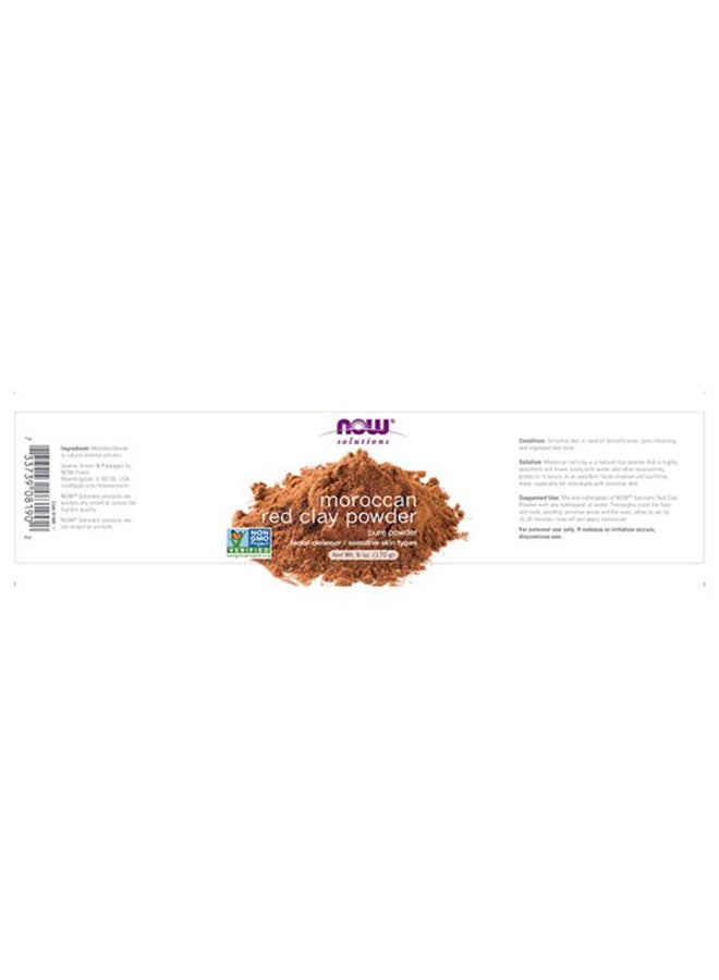 Now Foods - Moroccan Red Clay Powder 170grams - Image 1
