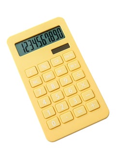 Generic Portable Desk Calculator 10 Digits Display Yellow  - Image 1