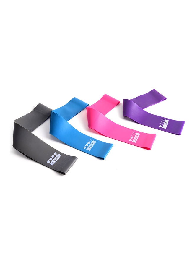 LIXADA - Piece of  4 Sports Exercise Resistance Loop Bands Set 18.00*2.00*11.00cm - Image 1
