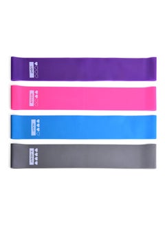 Piece of  4 Sports Exercise Resistance Loop Bands Set 18.00*2.00*11.00cm