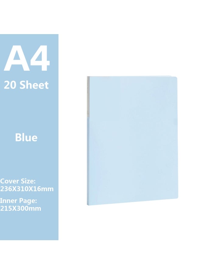 A4 Size Presentation Book with 20-Pocket Sheet Protector Blue - Image 2