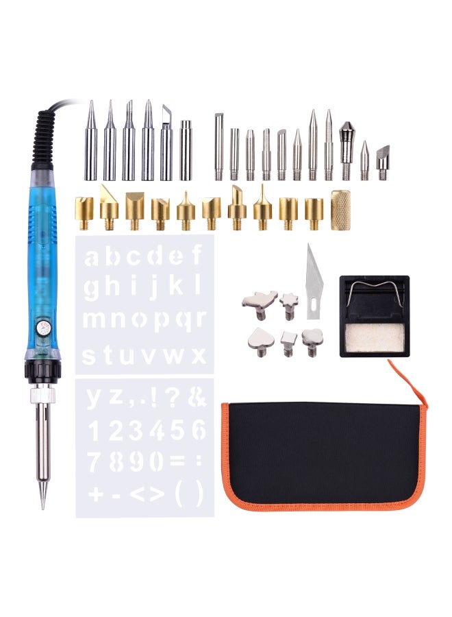 39 Pieces Wood Burning Tool Kit Pyrography Pen Adjustable Temperature from 200-480℃ Multicolour - Image 3