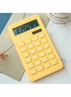 Generic Portable Desk Calculator 10 Digits Display Yellow  - Image 2
