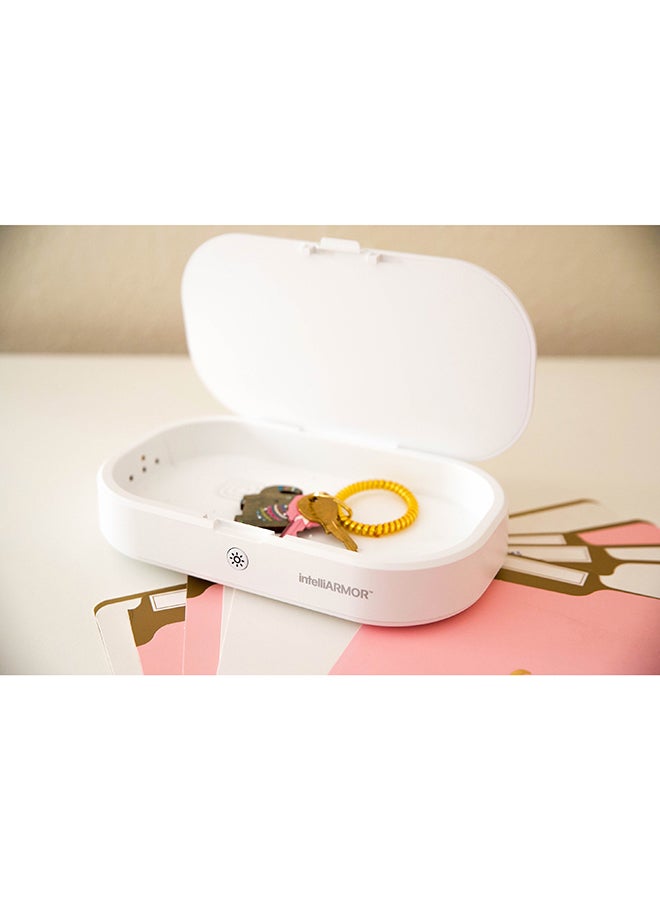 UV Shield+ Universal LED UVC Sterilizer Phone Sanitizer White - Image 2