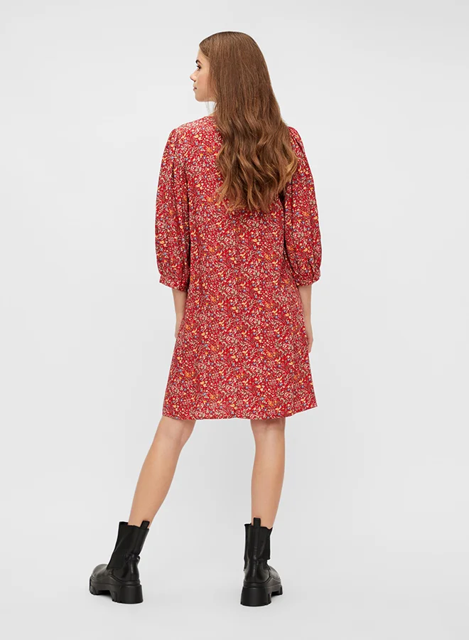 PIECES All-Over Printed Dress