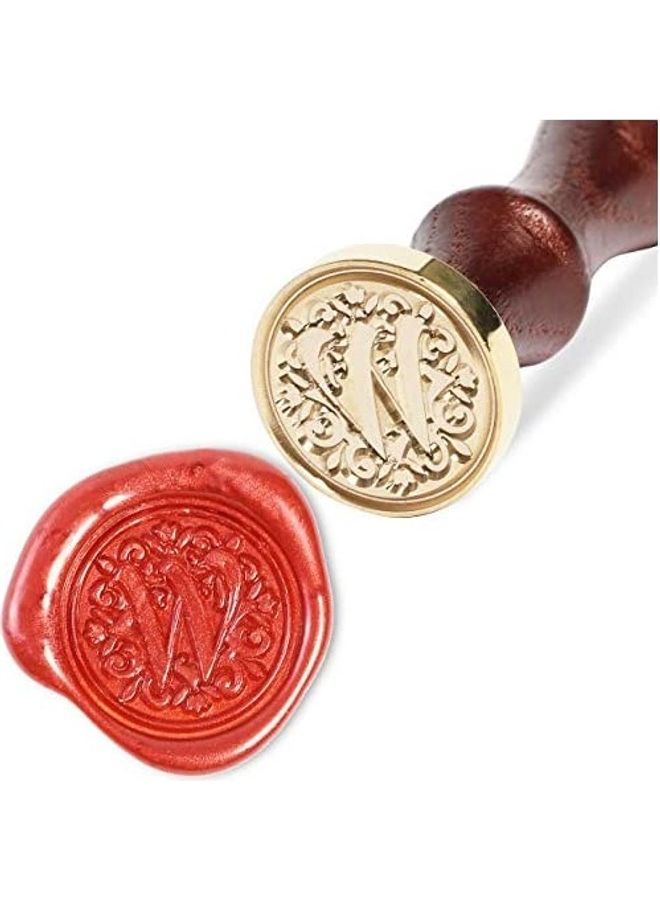 Generic Seal Stamp And Wax Beads Set brown 