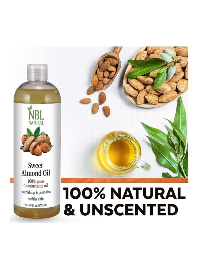 NBL Natural Sweet Almond Oil For Healthy Skin 473 ml - Image 2