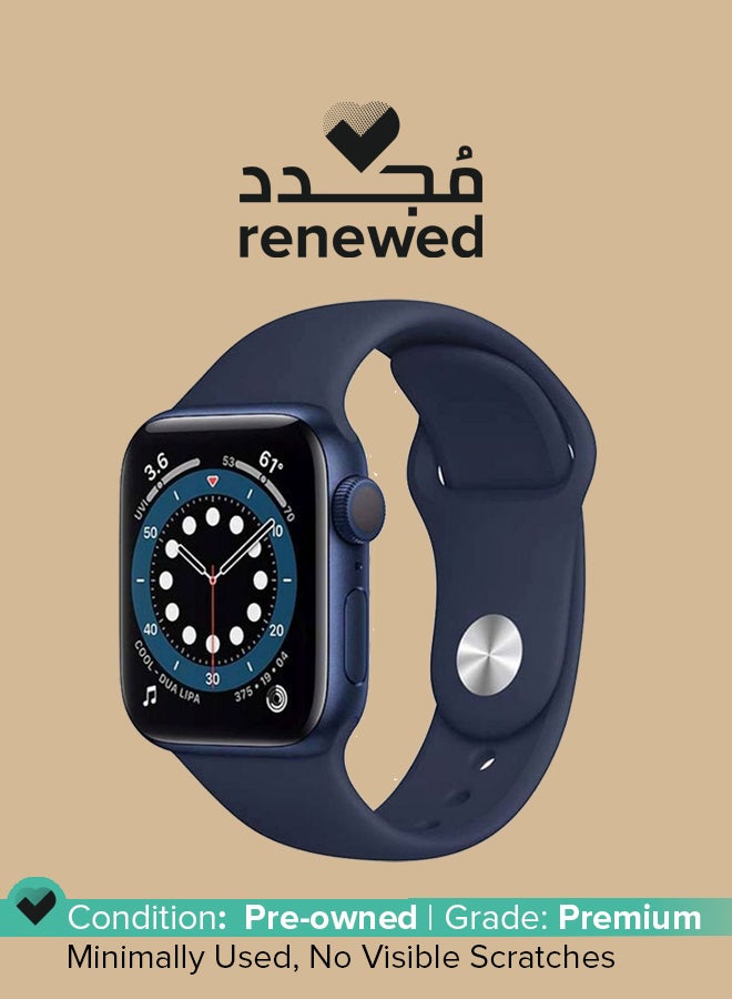 Apple Renewed - Watch Series 6-40 mm GPS Blue Aluminium Case with Deep Navy Sport Band - Image 1