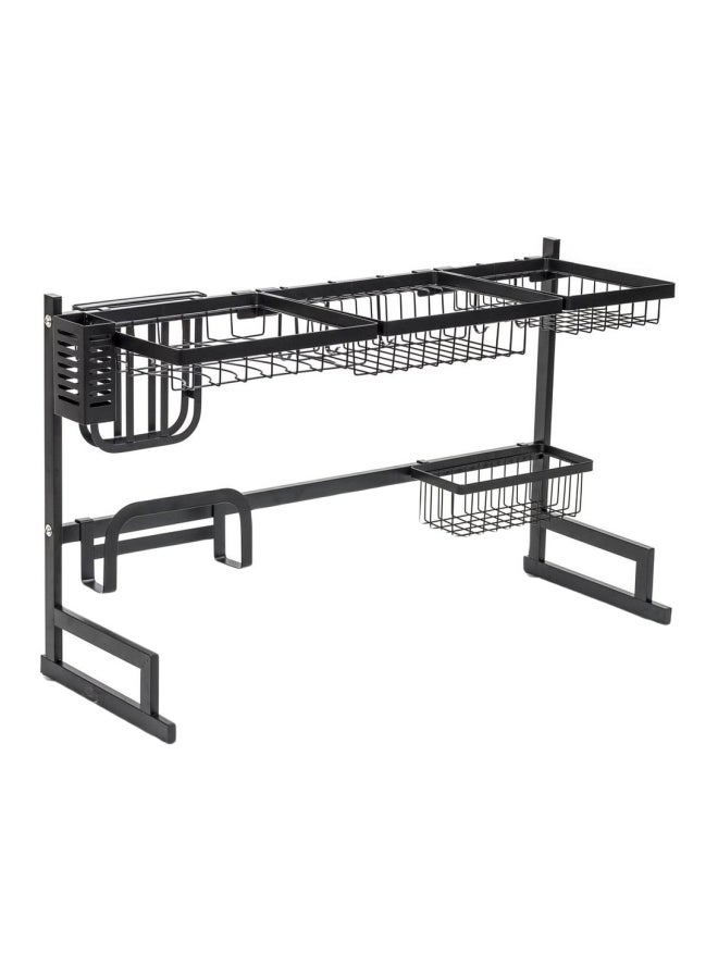 ALMUFARREJ 2 Tier Fully Customizable Dish Drying Rack Black 85x32x52cm  - Image 1