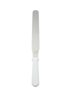 Straight Blade Icing Spatula With ABS Handle White/Silver 10inch - v1607678660/N42932851A_1