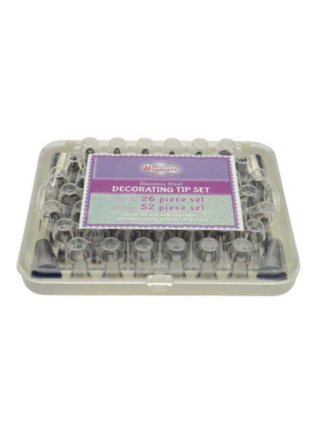 Winco 26-Piece Pastry Decorating Tool Set Silver 7 x 5 x 2 inchesinch - Image 2