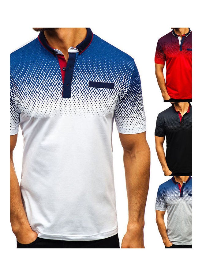 Stylish Block Dots T-Shirt Grey - Image 2