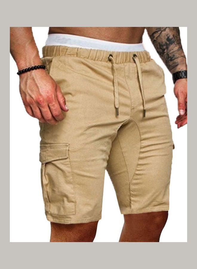 Fashionable Outdoor Sports Beach Shorts Khaki  - Image 1