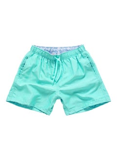 Summer Drawstring Beach Shorts Cyan