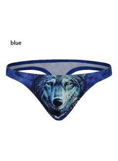 Generic 3D Animal Printed G-String Blue  - Image 1