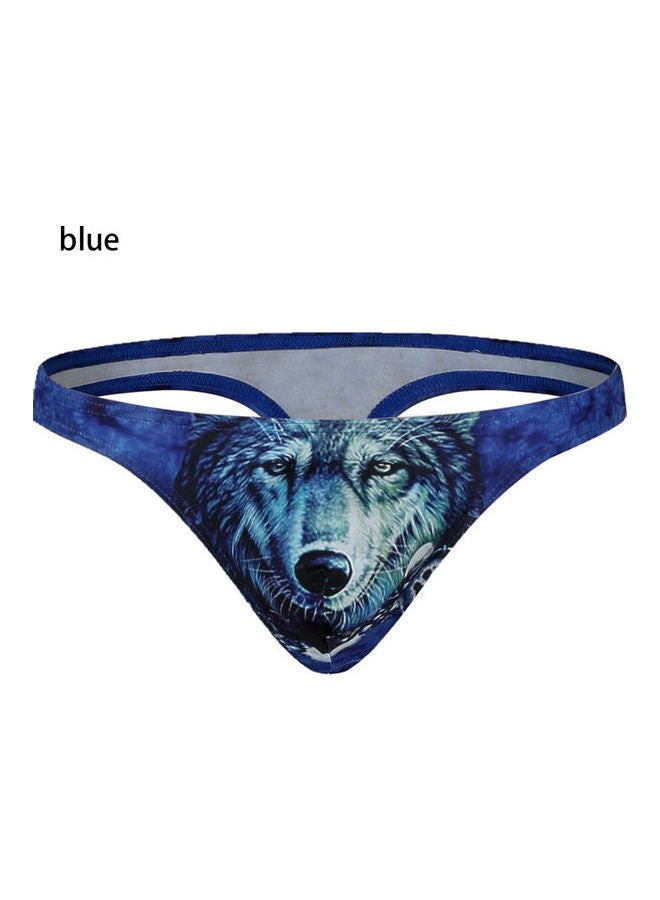 Generic - 3D Animal Printed G-String Blue - Image 1