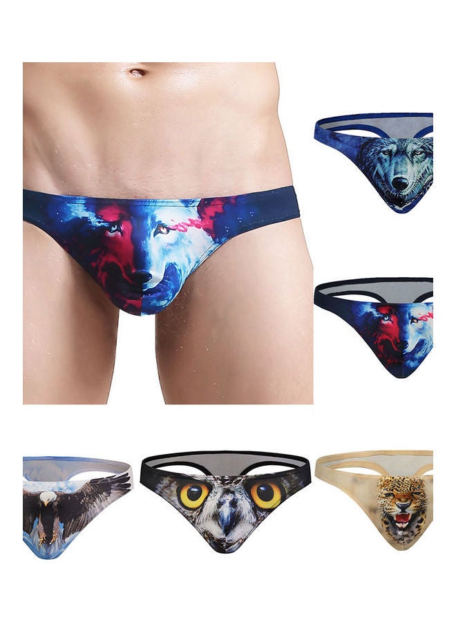 Generic - 3D Animal Printed G-String Yellow Leopard - Image 1